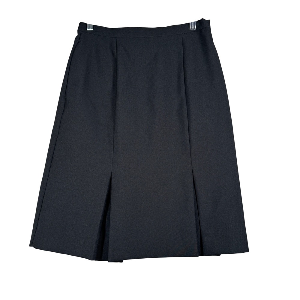 Liz Baker Skirt Black A-Line Pleated Career Office Wear Corpcore Size 4 Petite